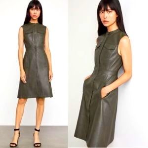 Faux leather dress